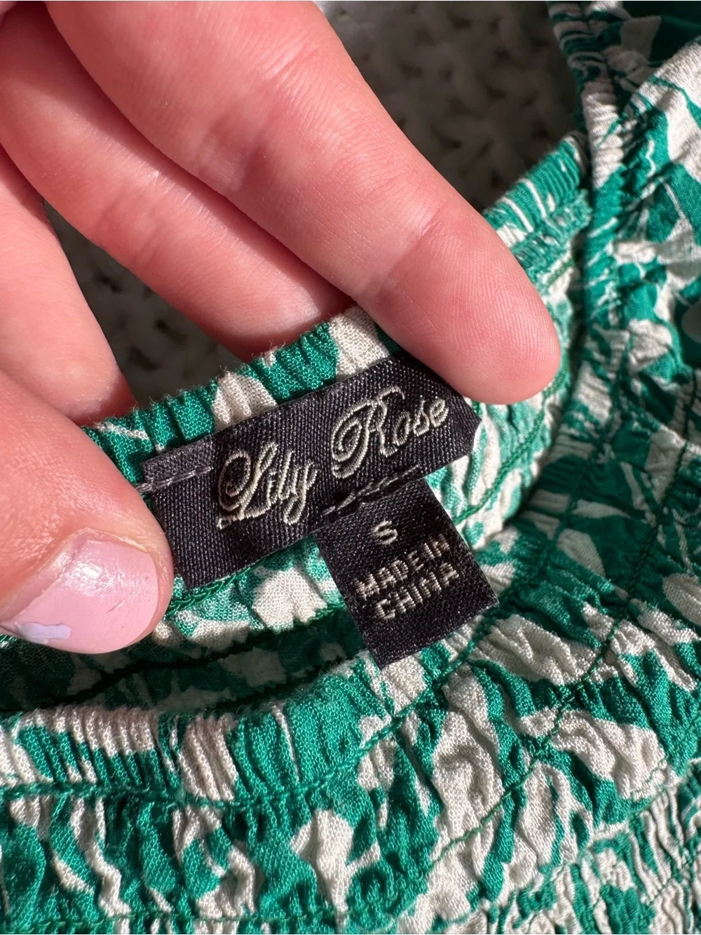 Lily Rose leaf print